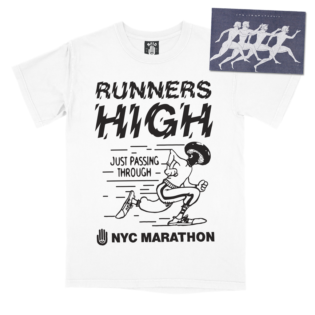 Runners High NYC Marathon<br> NFID T-Shirt<br> White