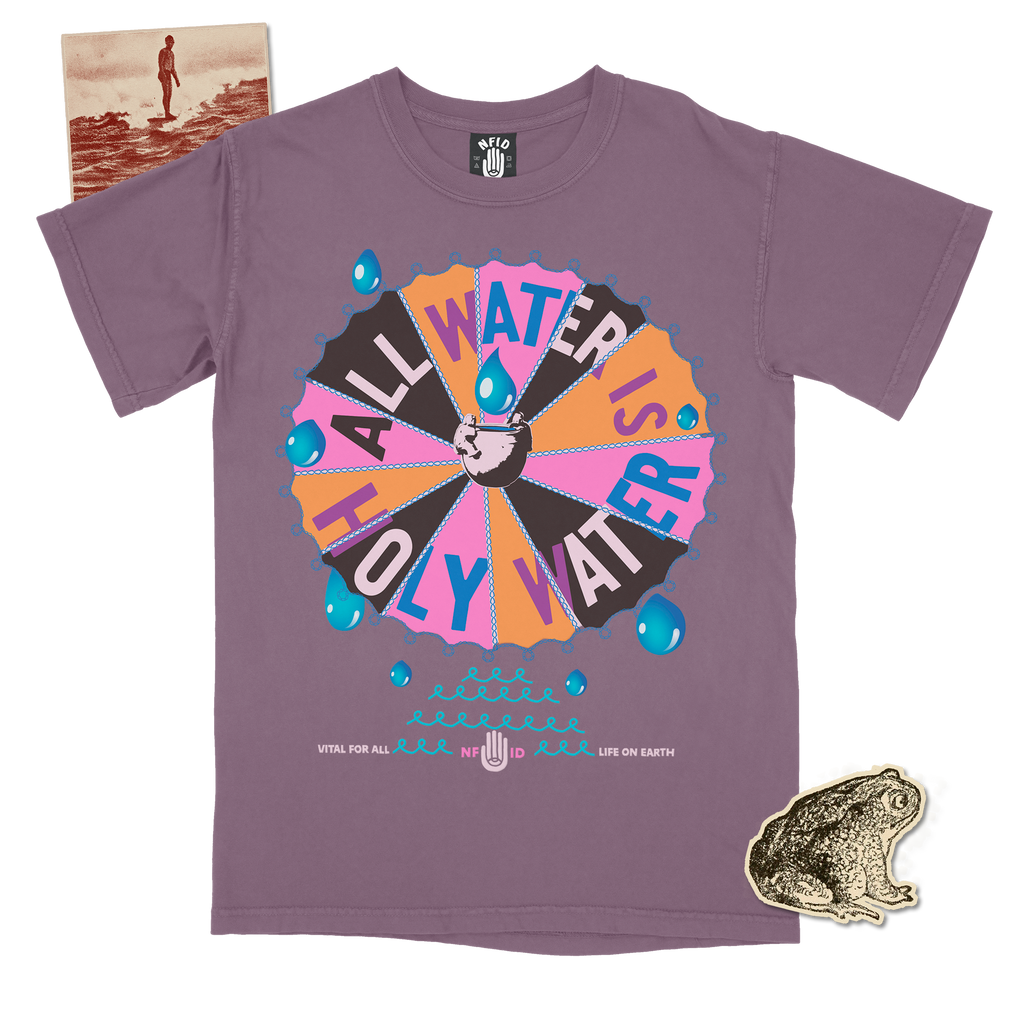 HOLY WATER NFID T-SHIRT PLUM STICKERS